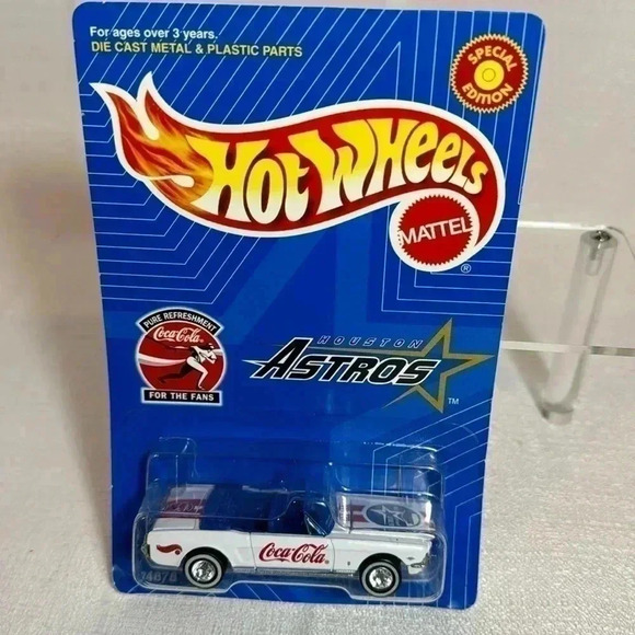 Hot Wheels Houston Astros Coca Cola car 1999‎ VINTAGE NEW in box